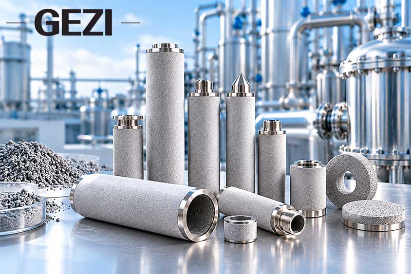Stainless Steel And Titanium Powder Sintered Filter Cartridges for Industrial Filtration Equipment